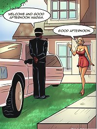 Cartoon interracial. Yes madam, arrangements for your lunch affair are being finalized now